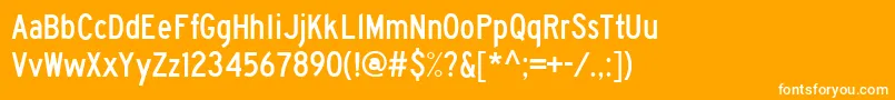 Hwygnrrw Font – White Fonts on Orange Background