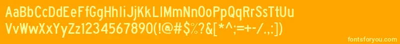 Hwygnrrw Font – Yellow Fonts on Orange Background