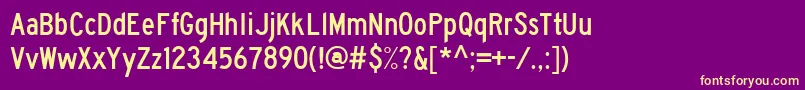 Hwygnrrw Font – Yellow Fonts on Purple Background