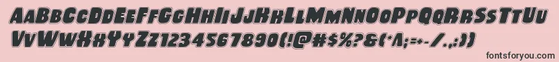 Rubberboyacadital Font – Black Fonts on Pink Background