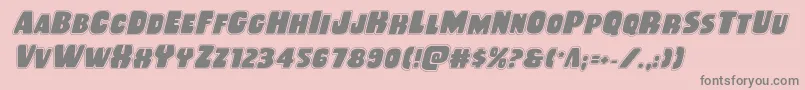 Rubberboyacadital Font – Gray Fonts on Pink Background