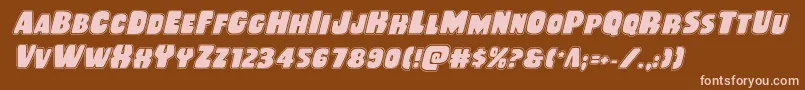 Rubberboyacadital Font – Pink Fonts on Brown Background