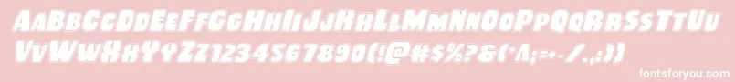 Rubberboyacadital Font – White Fonts on Pink Background