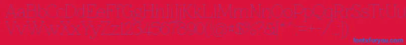 Znikomit Font – Blue Fonts on Red Background