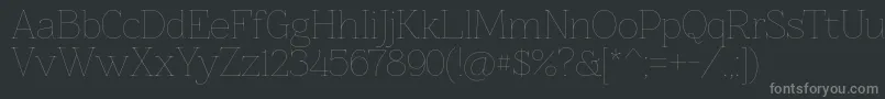 Znikomit Font – Gray Fonts on Black Background