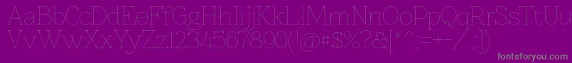 Znikomit Font – Gray Fonts on Purple Background