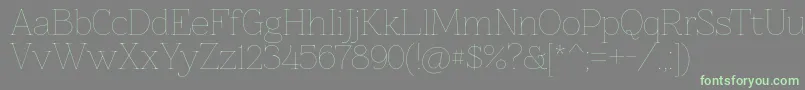 Znikomit Font – Green Fonts on Gray Background