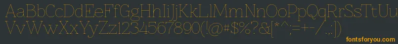 Znikomit Font – Orange Fonts on Black Background