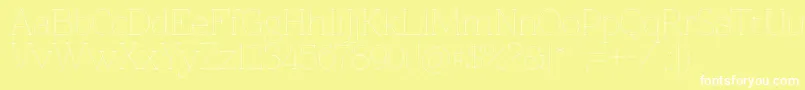 Znikomit Font – White Fonts on Yellow Background