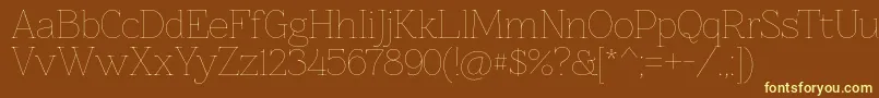 Znikomit Font – Yellow Fonts on Brown Background