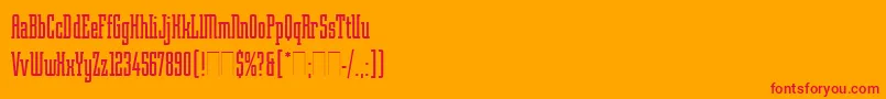 RobotikPlain Font – Red Fonts on Orange Background