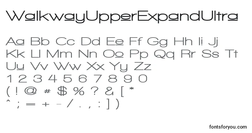 Czcionka WalkwayUpperExpandUltra – alfabet, cyfry, specjalne znaki