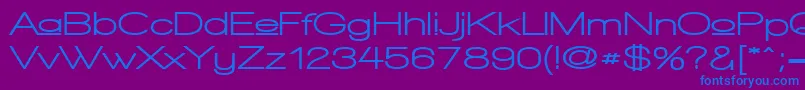 WalkwayUpperExpandUltra Font – Blue Fonts on Purple Background