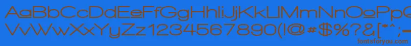 WalkwayUpperExpandUltra Font – Brown Fonts on Blue Background