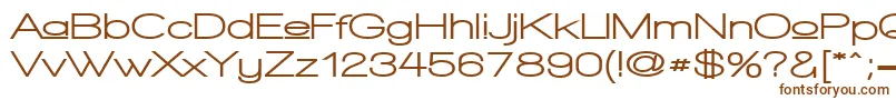 Шрифт WalkwayUpperExpandUltra – коричневые шрифты на белом фоне
