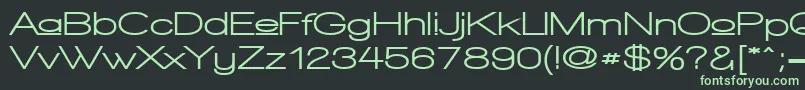 WalkwayUpperExpandUltra Font – Green Fonts on Black Background