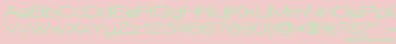 WalkwayUpperExpandUltra Font – Green Fonts on Pink Background