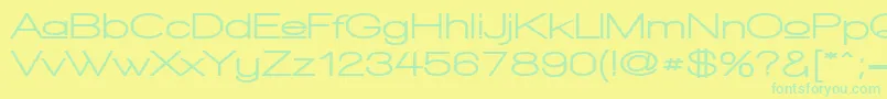 WalkwayUpperExpandUltra Font – Green Fonts on Yellow Background