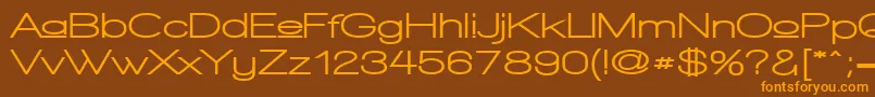 WalkwayUpperExpandUltra Font – Orange Fonts on Brown Background