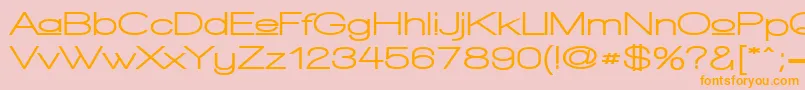 WalkwayUpperExpandUltra Font – Orange Fonts on Pink Background