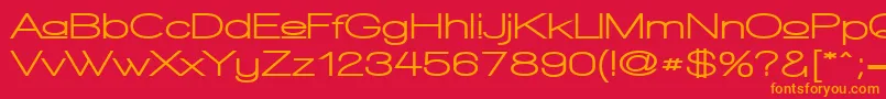 WalkwayUpperExpandUltra Font – Orange Fonts on Red Background