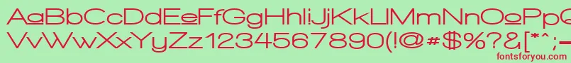 WalkwayUpperExpandUltra Font – Red Fonts on Green Background