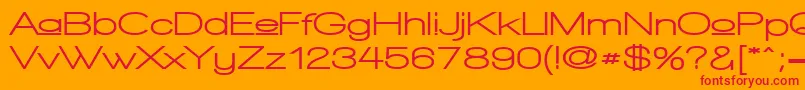 WalkwayUpperExpandUltra Font – Red Fonts on Orange Background