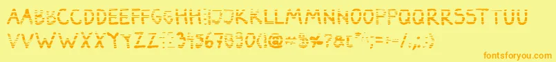 DarbogGradientBold Font – Orange Fonts on Yellow Background