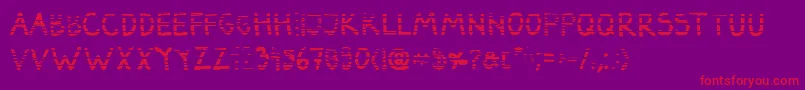 DarbogGradientBold-Schriftart – Rote Schriften auf violettem Hintergrund