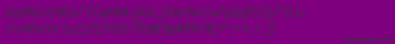 フォントApplestormita – 紫の背景に黒い文字