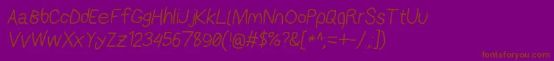 Шрифт Applestormita – коричневые шрифты на фиолетовом фоне