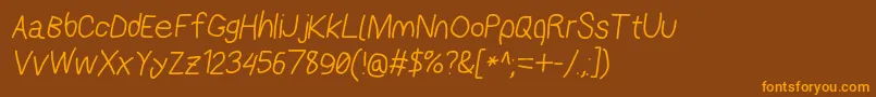 Applestormita Font – Orange Fonts on Brown Background
