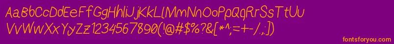 Applestormita Font – Orange Fonts on Purple Background