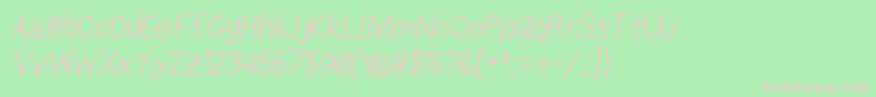 Applestormita Font – Pink Fonts on Green Background