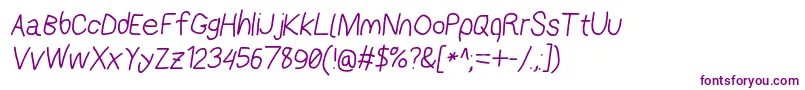 Шрифт Applestormita – фиолетовые шрифты на белом фоне