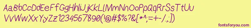 Applestormita Font – Purple Fonts on Yellow Background