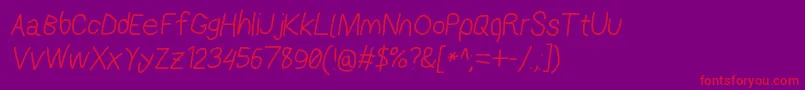Applestormita Font – Red Fonts on Purple Background