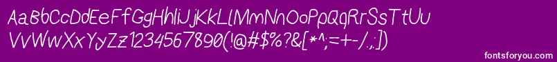 Applestormita-fontti – valkoiset fontit violetilla taustalla