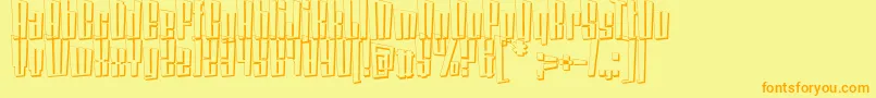 CoinLockerDaturaShadow Font – Orange Fonts on Yellow Background