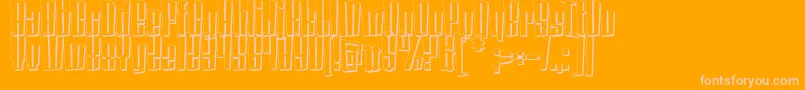 CoinLockerDaturaShadow-Schriftart – Rosa Schriften auf orangefarbenem Hintergrund