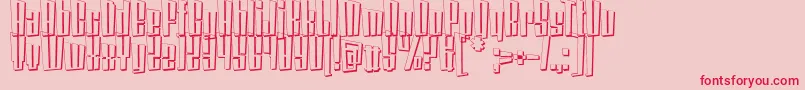 CoinLockerDaturaShadow-Schriftart – Rote Schriften auf rosa Hintergrund