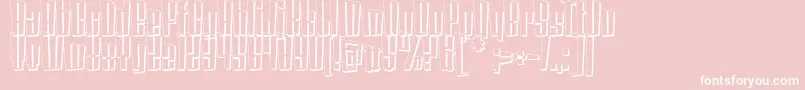 CoinLockerDaturaShadow-Schriftart – Weiße Schriften auf rosa Hintergrund