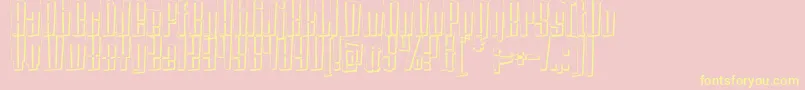 CoinLockerDaturaShadow-Schriftart – Gelbe Schriften auf rosa Hintergrund