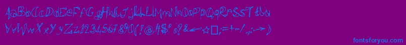 Lisätietoja Polissepalisse-fontista Polissepalisse-fontti – siniset fontit violetilla taustalla