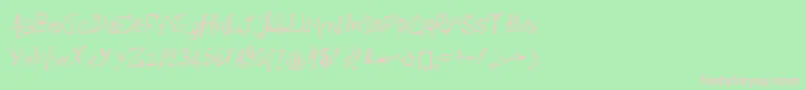 Polissepalisse Font – Pink Fonts on Green Background