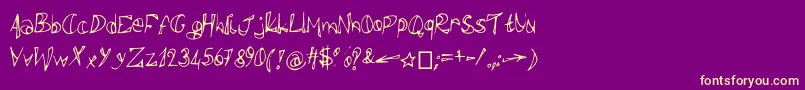 Polissepalisse Font – Yellow Fonts on Purple Background