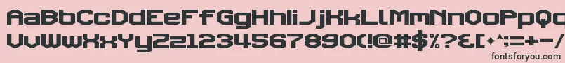 TriggeringFanfares Font – Black Fonts on Pink Background