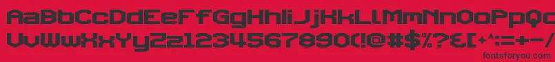 TriggeringFanfares Font – Black Fonts on Red Background
