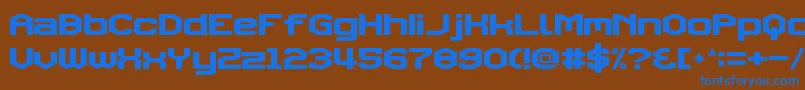 TriggeringFanfares Font – Blue Fonts on Brown Background