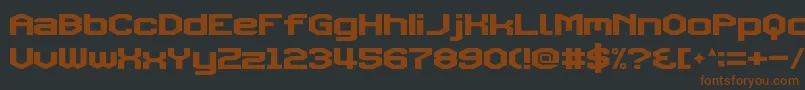 TriggeringFanfares Font – Brown Fonts on Black Background